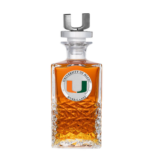 University of Miami Heritage Decanter with 3D Top
