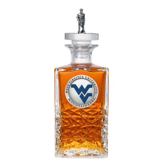 West Virginia University Heritage Decanter with 3D Top