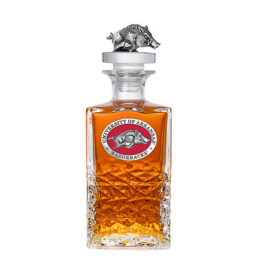 University of Arkansas Heritage Decanter with 3D Top