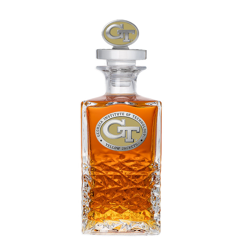 Georgia Tech GT Logo Heritage Decanter with 3D Top