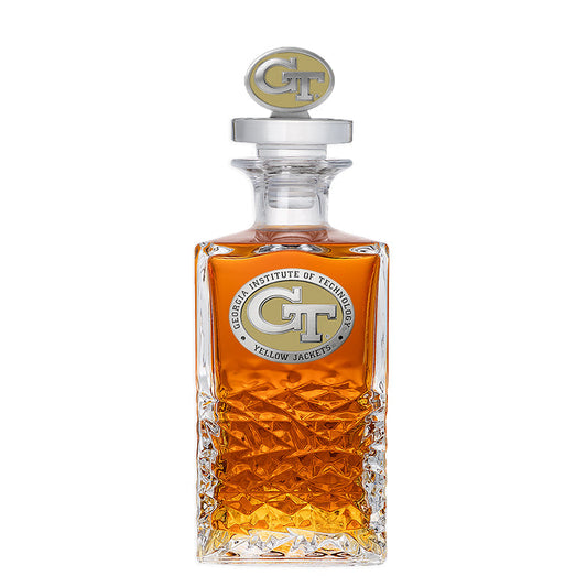 Georgia Tech GT Logo Heritage Decanter with 3D Top