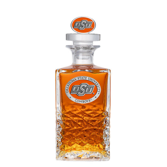 Oklahoma State University Heritage Decanter with 3D Top