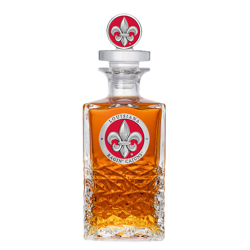 The University of Louisiana At Lafayette Heritage Decanter with 3D Top