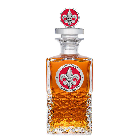 The University of Louisiana At Lafayette Heritage Decanter with 3D Top