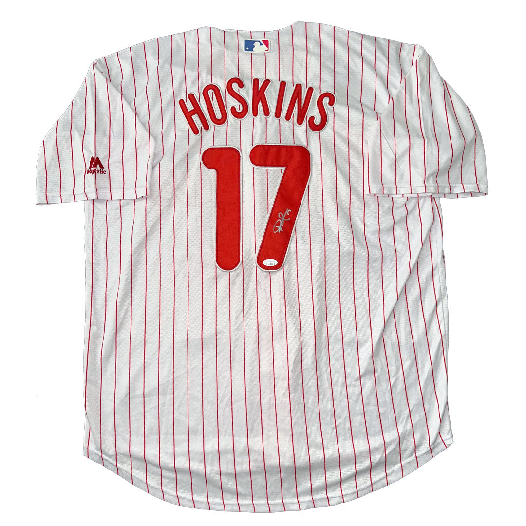 Rhys Hoskins Autographed Philadelphia Phillies Jersey JSA COA