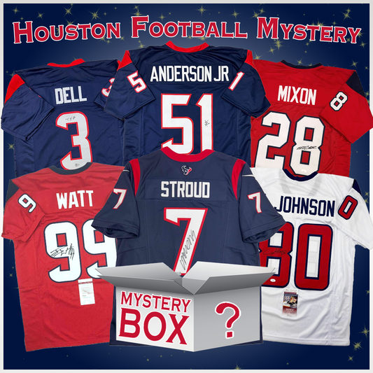 Autographed/Signed Houston Football Jersey Mystery Box with PSA JSA or Beckett COA