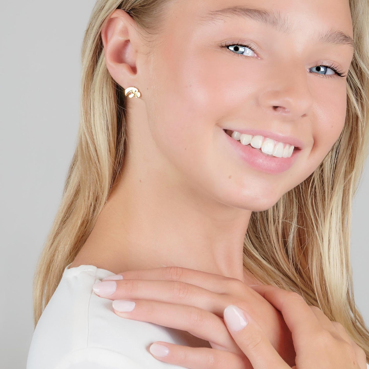 Iowa Tigerhawk Gold Plated Studs