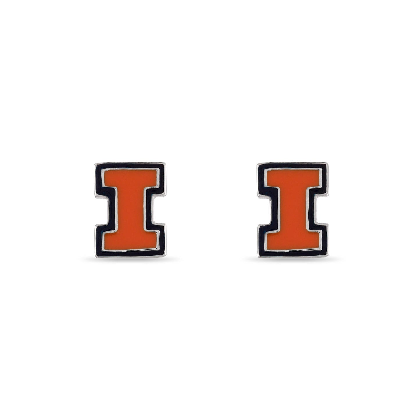 Illinois Orange Block I Studs