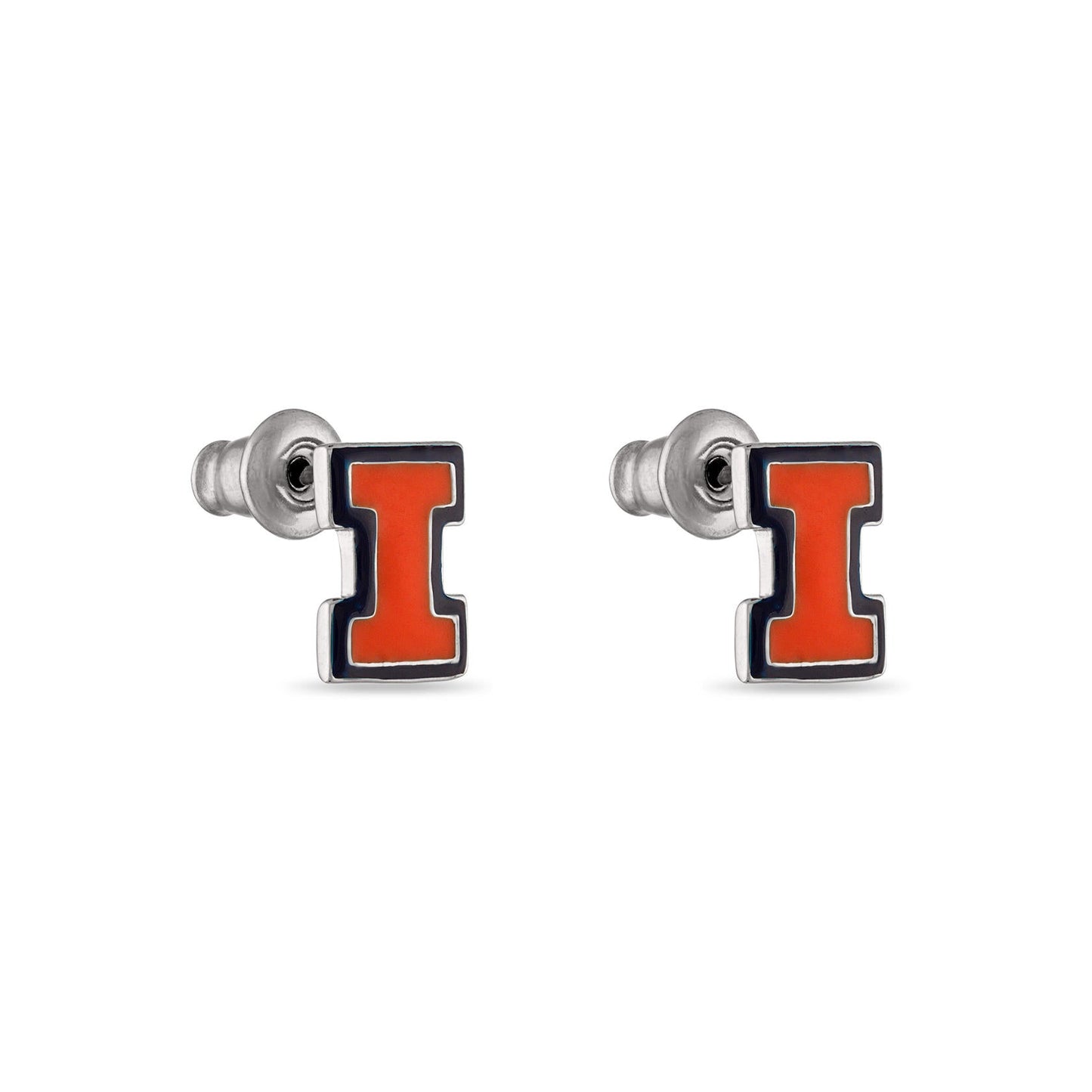 Illinois Orange Block I Studs