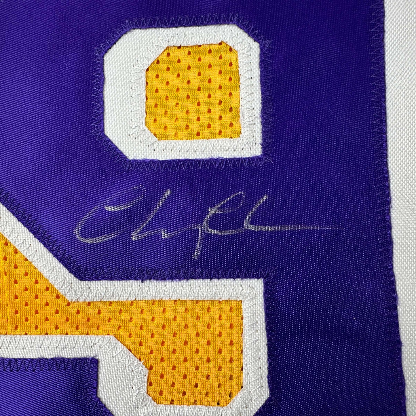Autographed/Signed Chevy Chase Fletch Los Angeles LA Yellow Basketball Jersey Beckett BAS COA