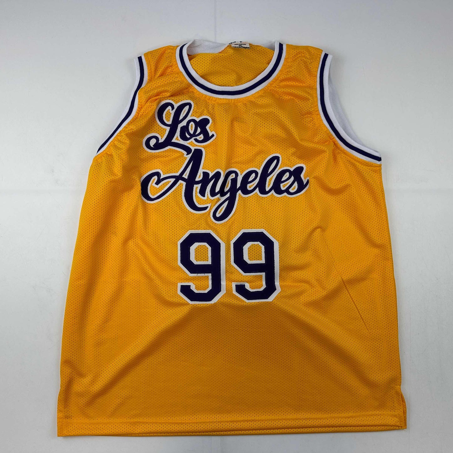 Autographed/Signed Chevy Chase Fletch Los Angeles LA Yellow Basketball Jersey Beckett BAS COA