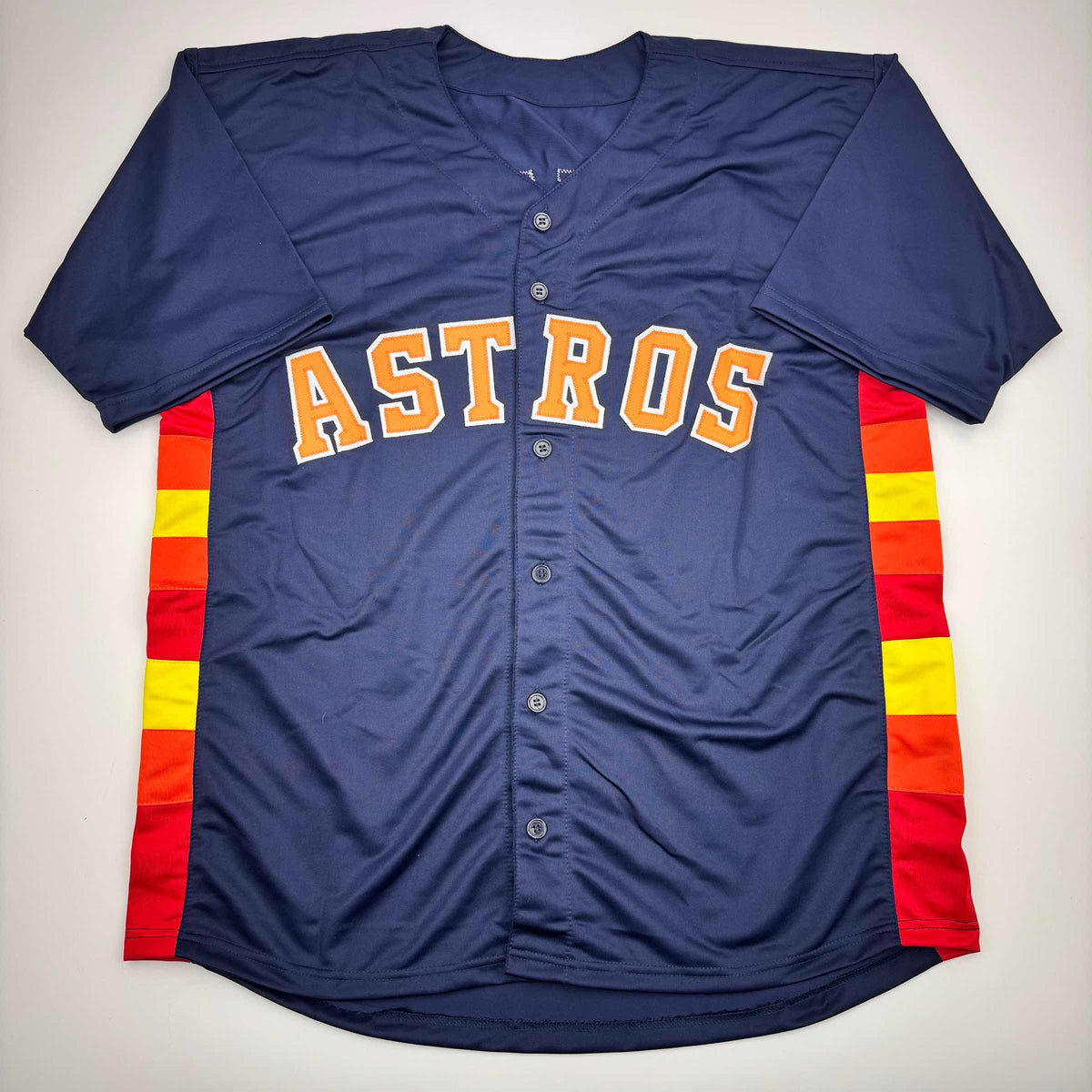 Autographed/Signed Roy Oswalt Houston Blue Baseball Jersey JSA COA