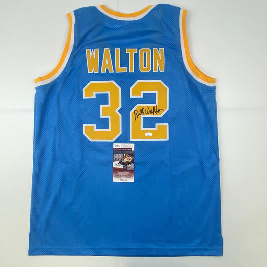 Autographed/Signed Bill Walton UCLA Blue College Basketball Jersey JSA COA