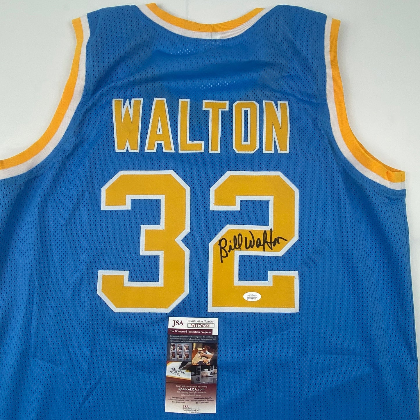 Autographed/Signed Bill Walton UCLA Blue College Basketball Jersey JSA COA