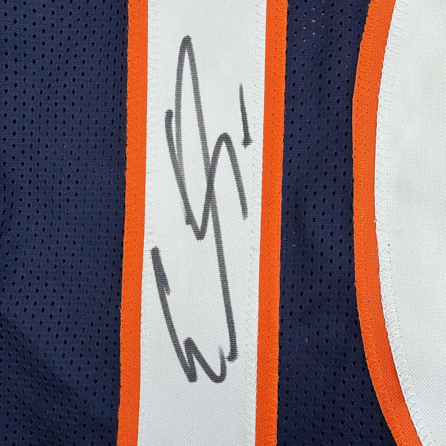 Autographed/Signed Emmanuel Sanders Denver Blue Football Jersey JSA COA