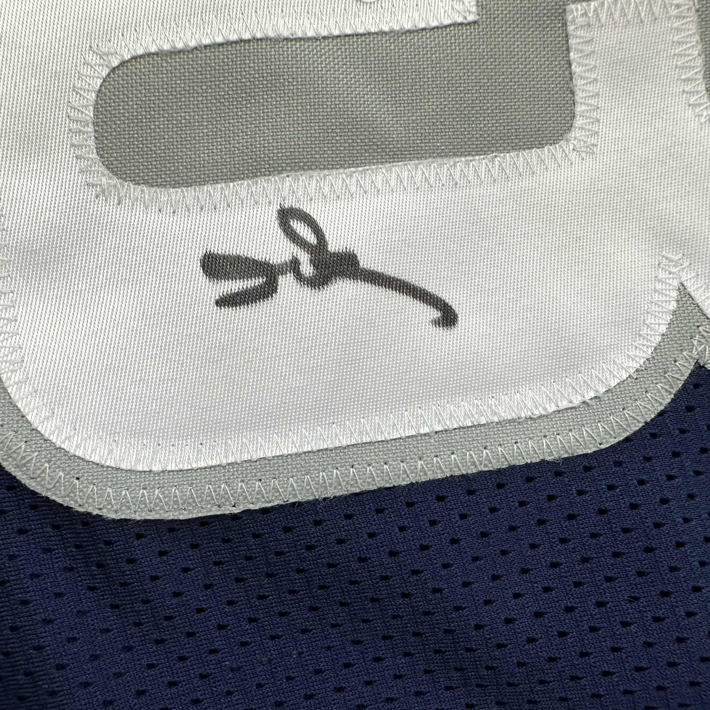 Autographed/Signed Allen Iverson Georgetown Blue College Basketball Jersey PSA/DNA COA