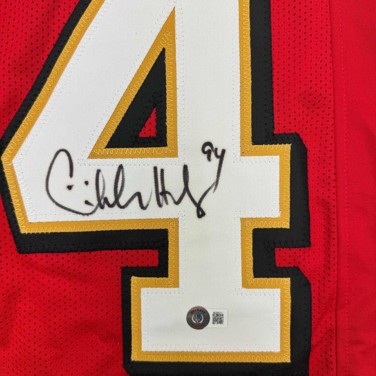 Framed Autographed/Signed Charles Haley 35x39 San Francisco Red Alternate Football Jersey JSA COA