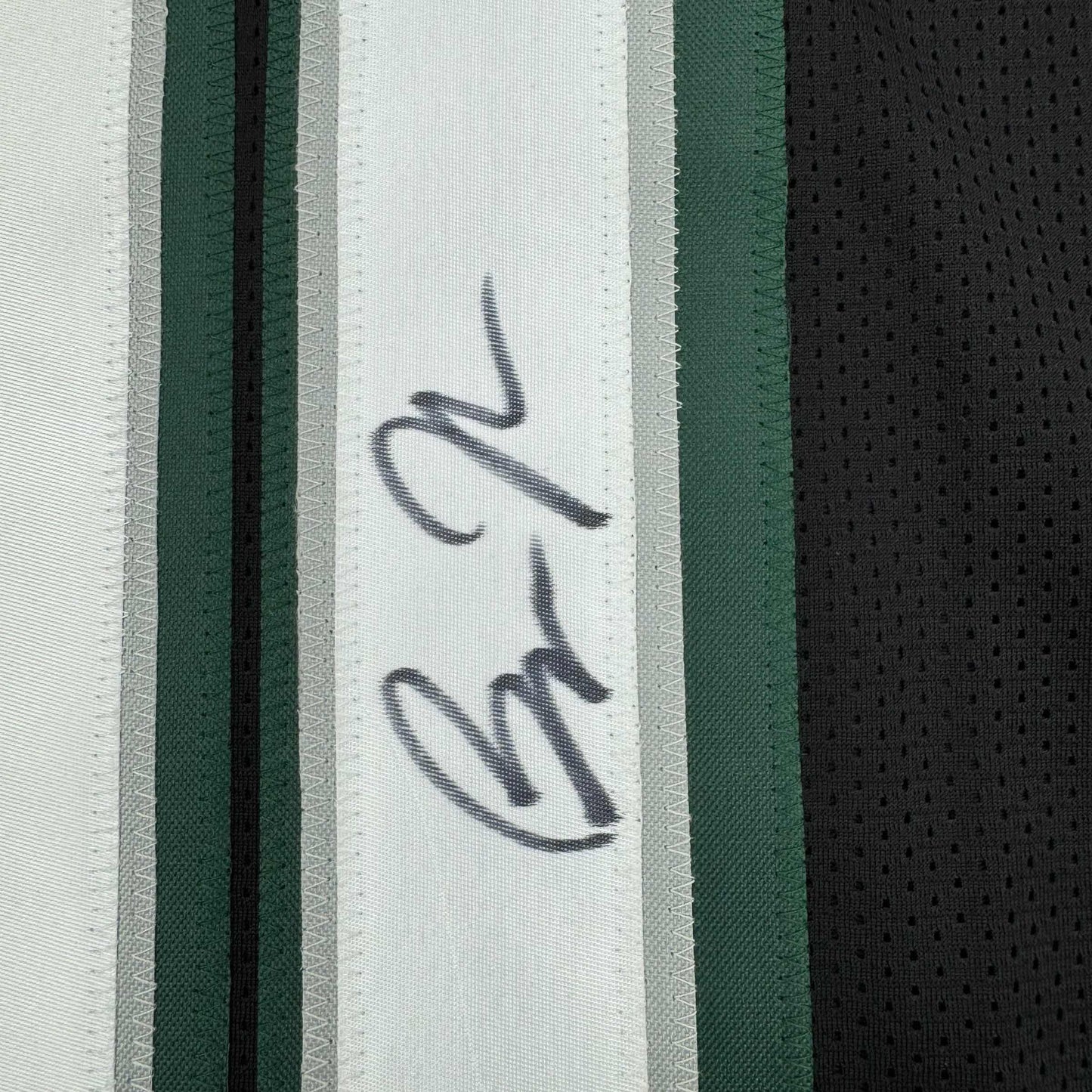 Framed Autographed/Signed Bryce Huff 35x39 Philadelphia Black Football Jersey JSA COA