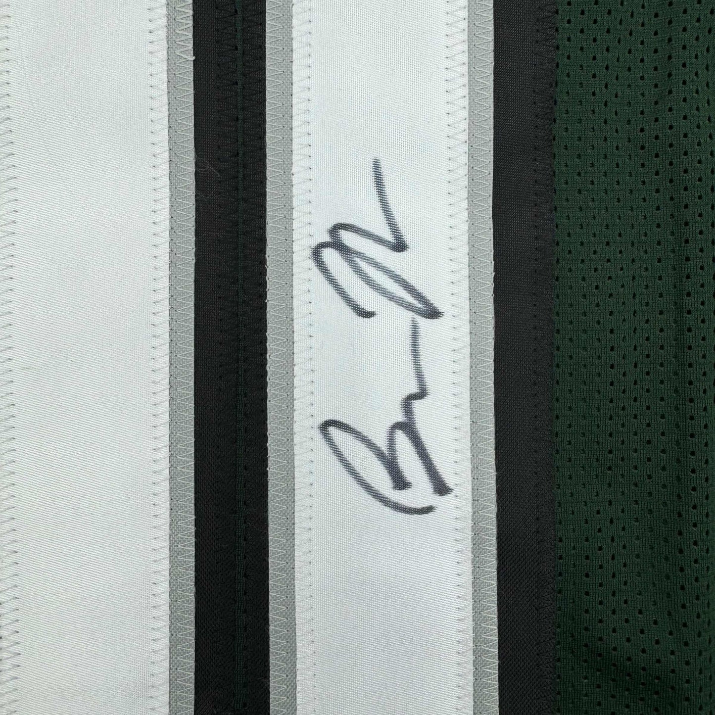 Framed Autographed/Signed Bryce Huff 35x39 Philadelphia Green Football Jersey JSA COA
