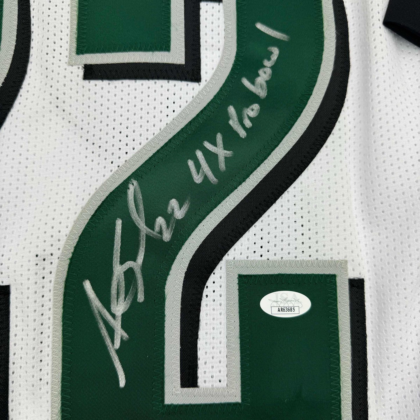 Framed Autographed/Signed Asante Samuel Sr. 4x Pro Bowl 35x39 Philadelphia White Football Jersey JSA COA