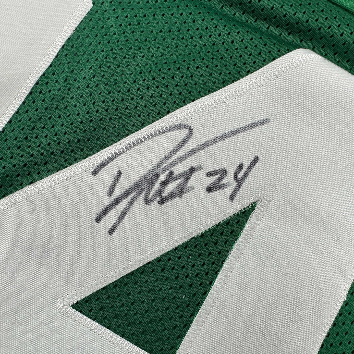 Autographed/Signed Darrelle Revis New York Green Football Jersey JSA COA