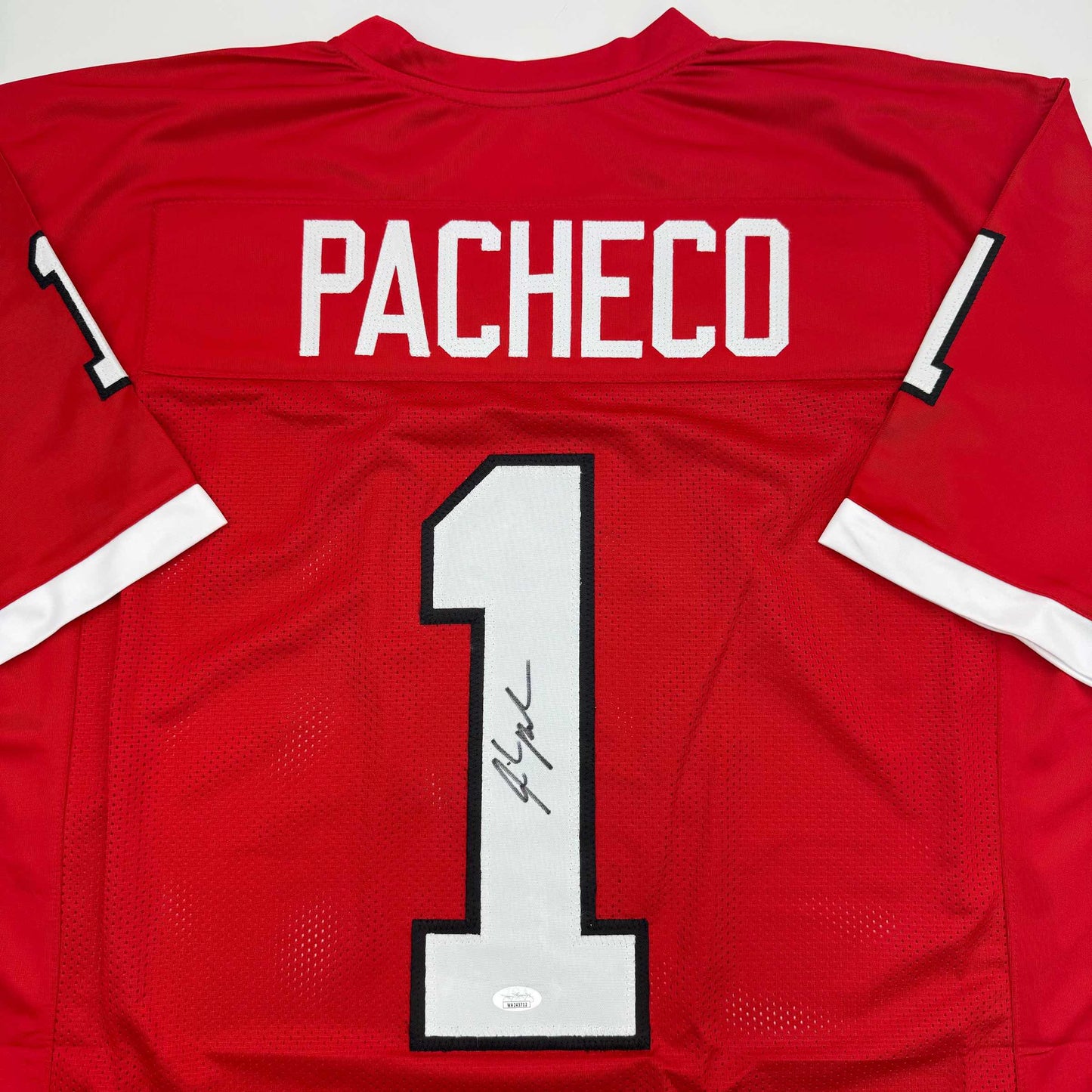 Autographed/Signed Isiah Pacheco Rutgers Red College Football Jersey JSA COA