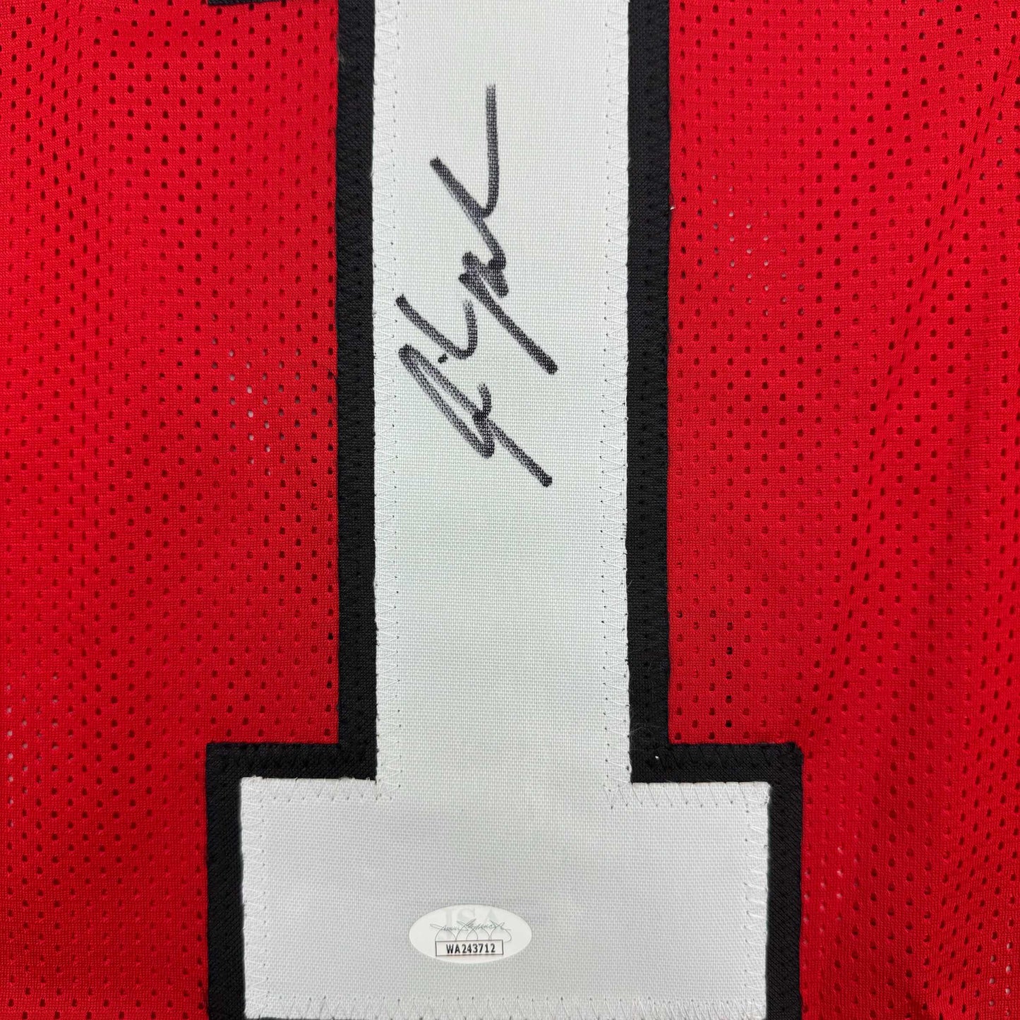 Autographed/Signed Isiah Pacheco Rutgers Red College Football Jersey JSA COA