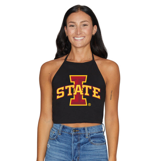 Iowa State Black Halter Top