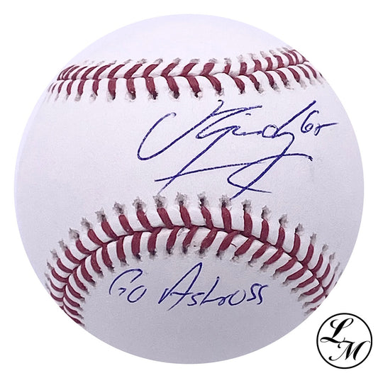 Jose Urquidy Astros Autographed Official Major League Baseball "Go Astros"