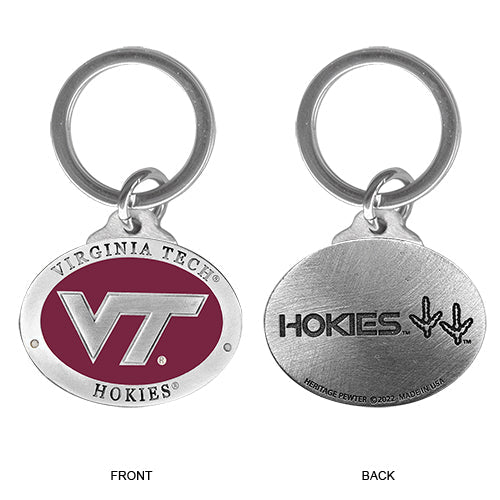 Virginia Tech University VT Logo Keychain