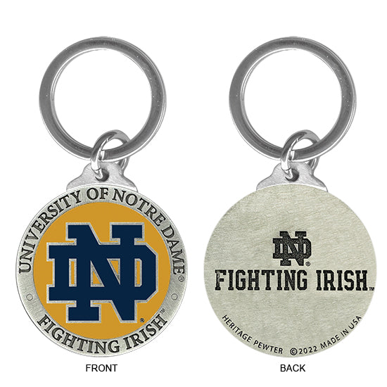University of Notre Dame Keychain w/ Backtext