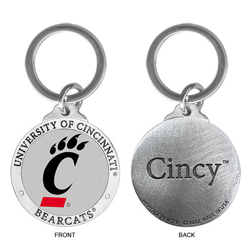 University of Cincinnati Keychain w/ Backtext