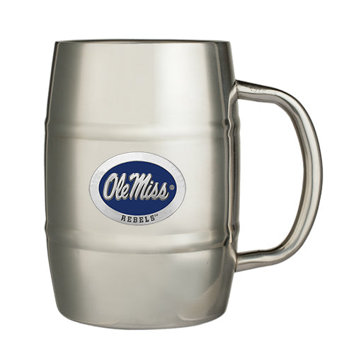 University of Mississippi "Ole Miss" Blue Logo Keg Mug