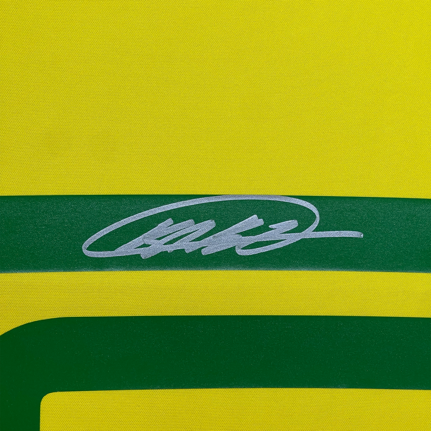 Framed Autographed/Signed Ricardo Kaka 35x39 Brazil Yellow Soccer Futbol Jersey Beckett BAS COA