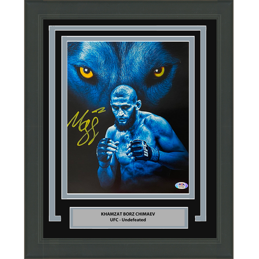 Framed Autographed/Signed Khamzat Borz Chimaev UFC MMA Ultimate Fighting 11x14 Photo PSA/DNA COA #2