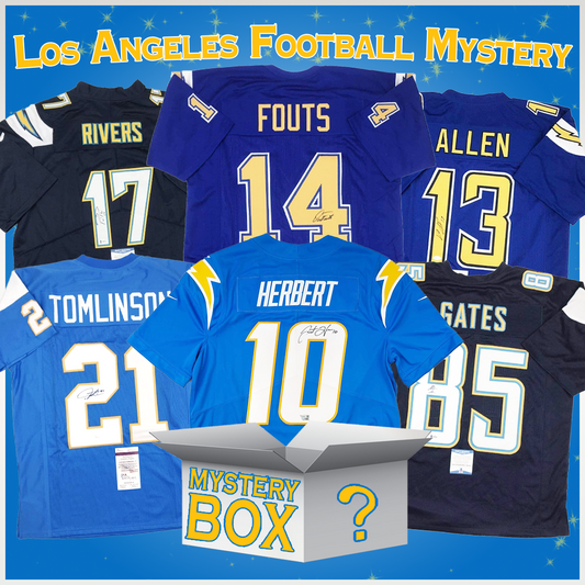 Autographed/Signed Los Angeles San Diego Football Jersey Mystery Box with PSA JSA or Beckett COA