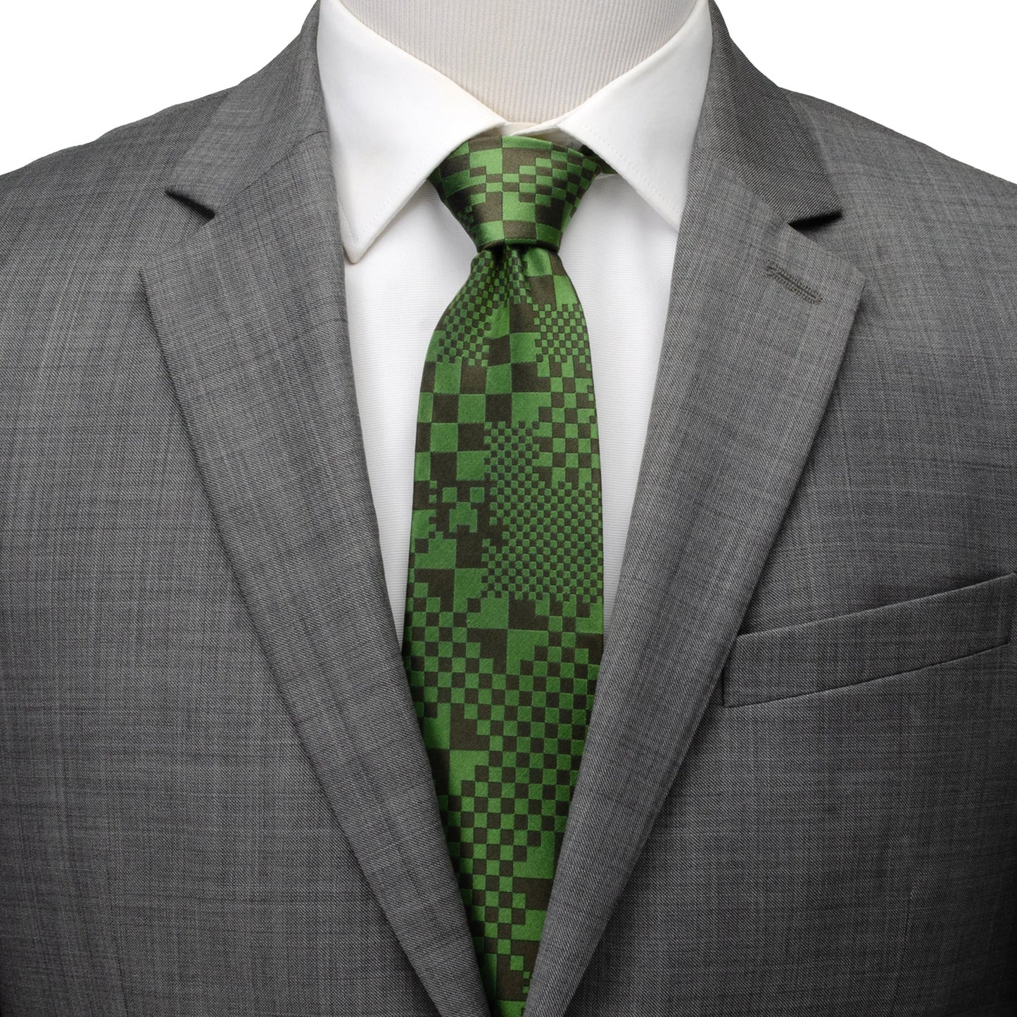 Minecraft Hidden Creeper Green Men's Tie