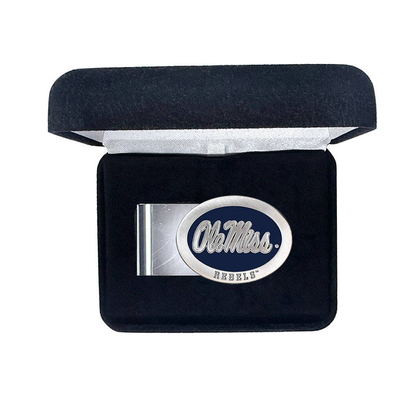 University of Mississippi "Ole Miss" Blue Logo Money Clip
