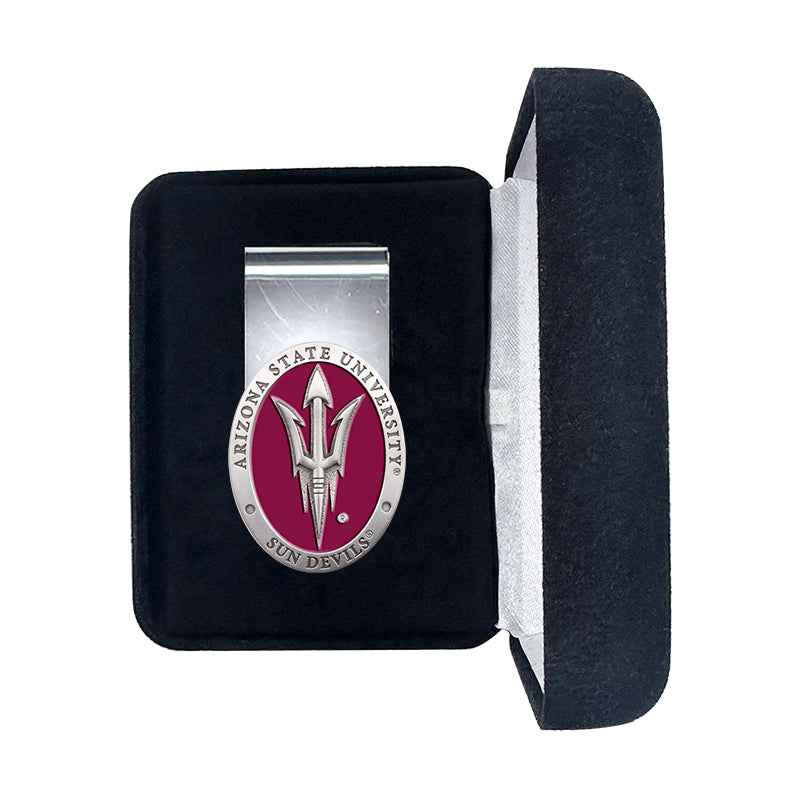 Arizona State University Pitch Fork Logo Money Clip