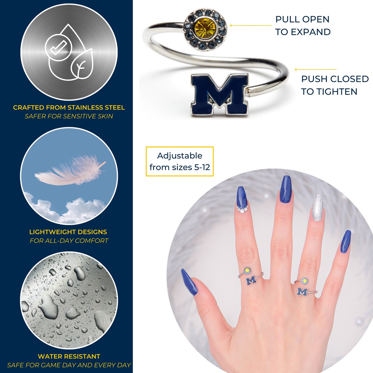 Michigan Ring Block M