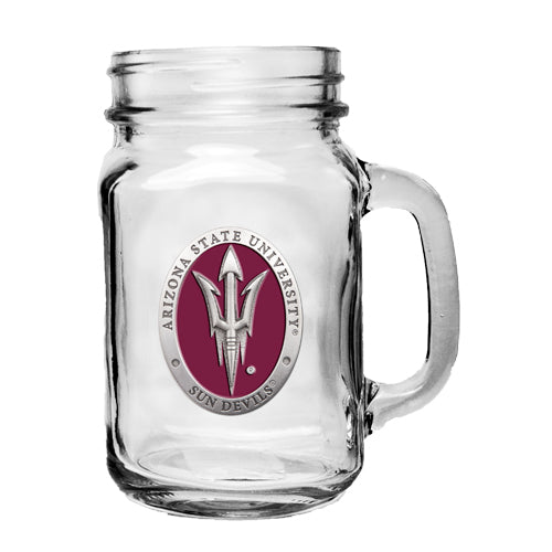 Arizona State University Pitch Fork Logo Mason Jar Mug