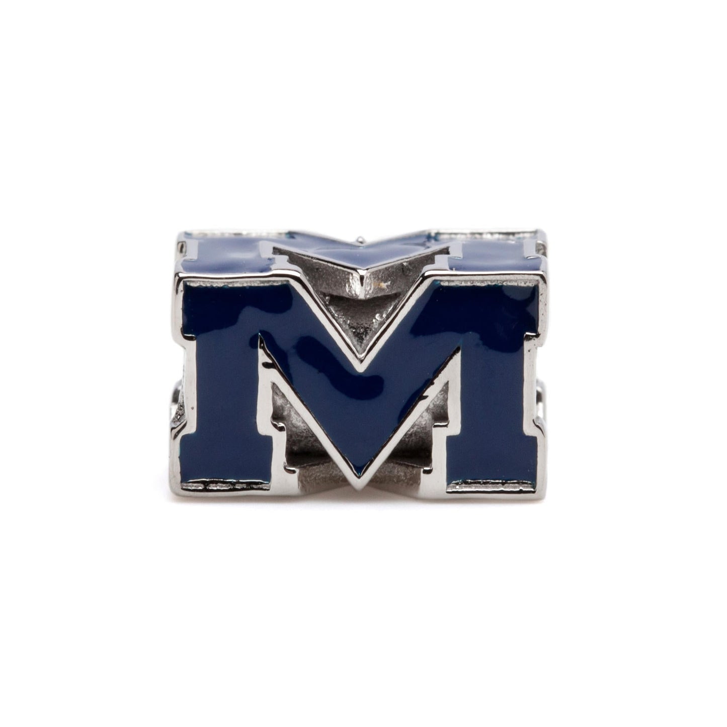 Ole Miss Bead Charm - Blue 4-Sided Block M