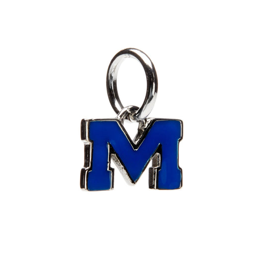 Ole Miss Charm Pendant - Blue Block M