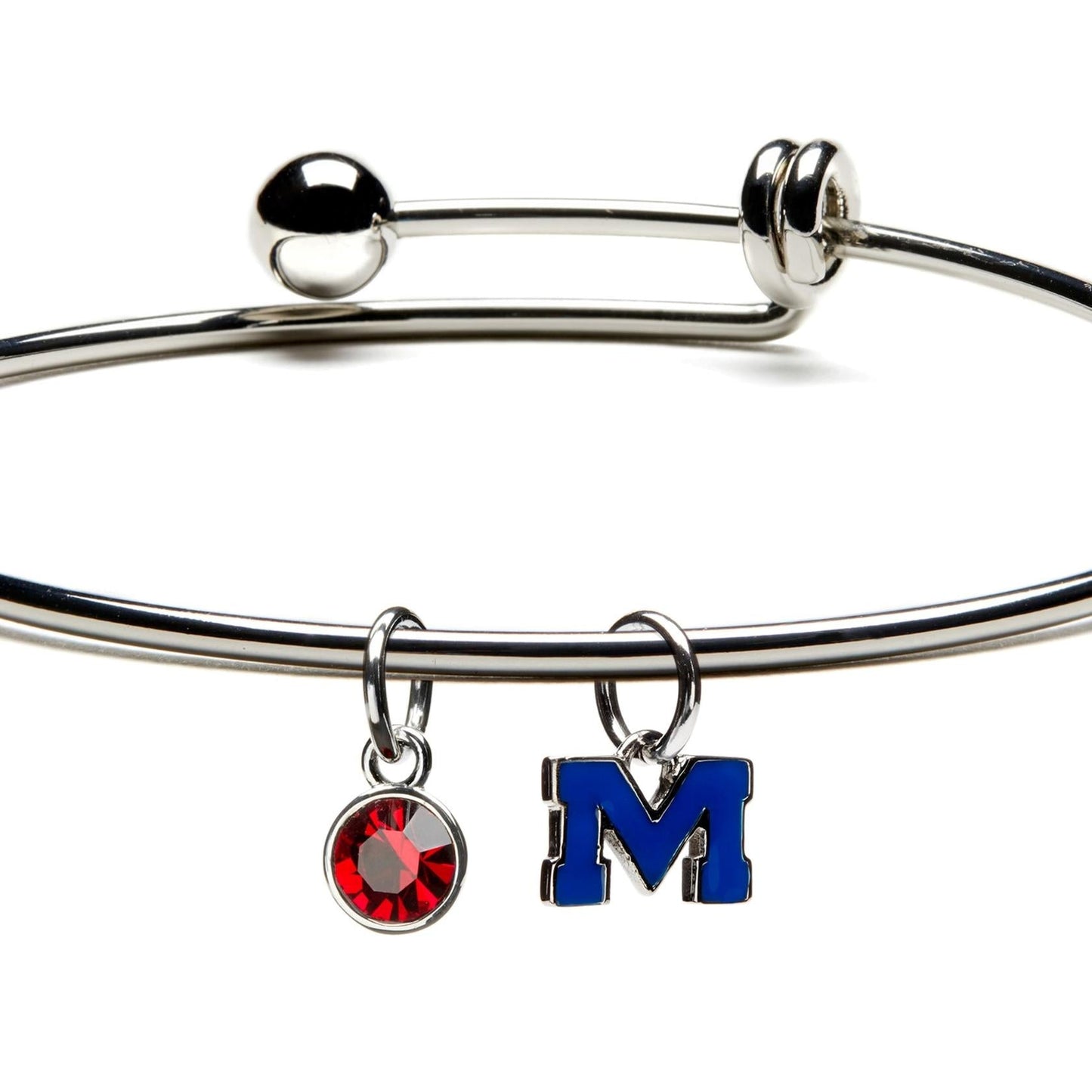 Ole Miss Charm Pendant - Blue Block M