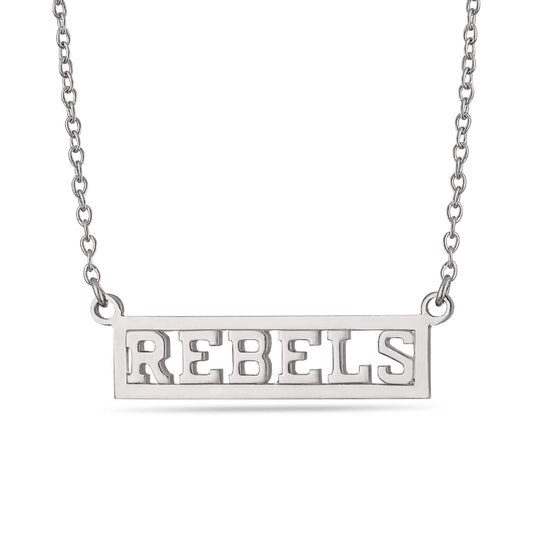 Ole Miss REBELS Script Bar Necklace
