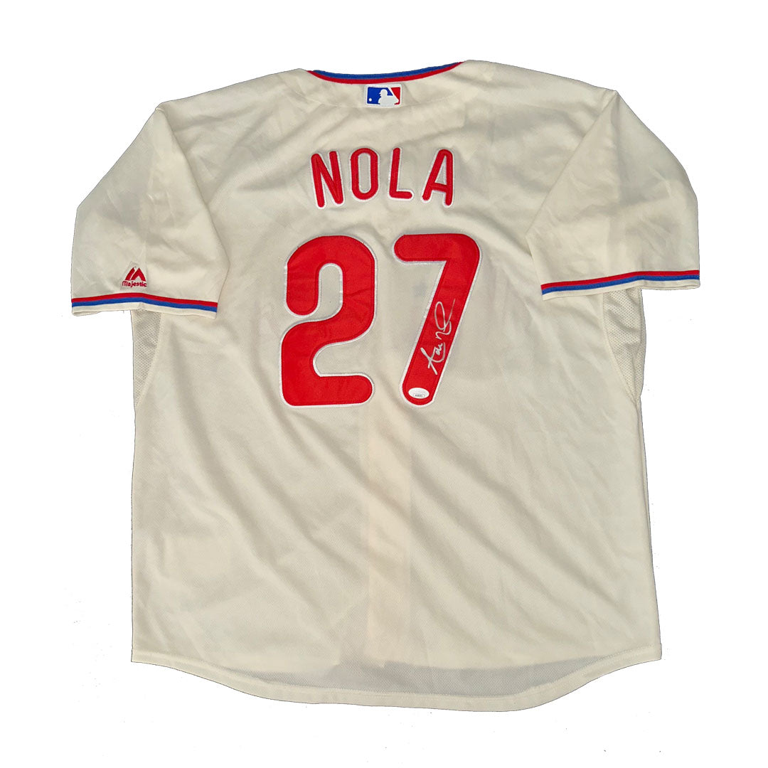 Aaron Nola Autographed Philadelphia Phillies Jersey JSA COA