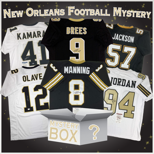 Autographed/Signed New Orleans Football Jersey Mystery Box with PSA JSA or Beckett COA
