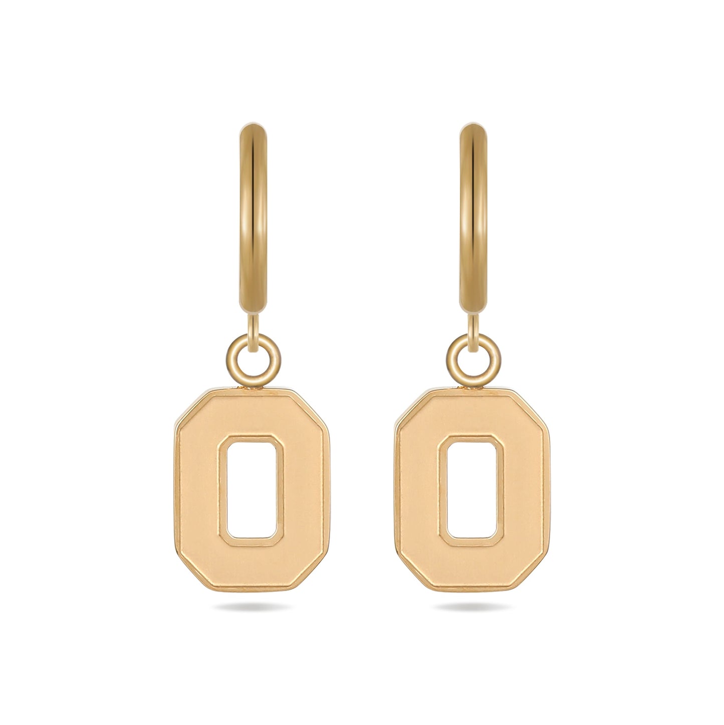 Ohio State Block O Huggie Hoops - Gold Finish