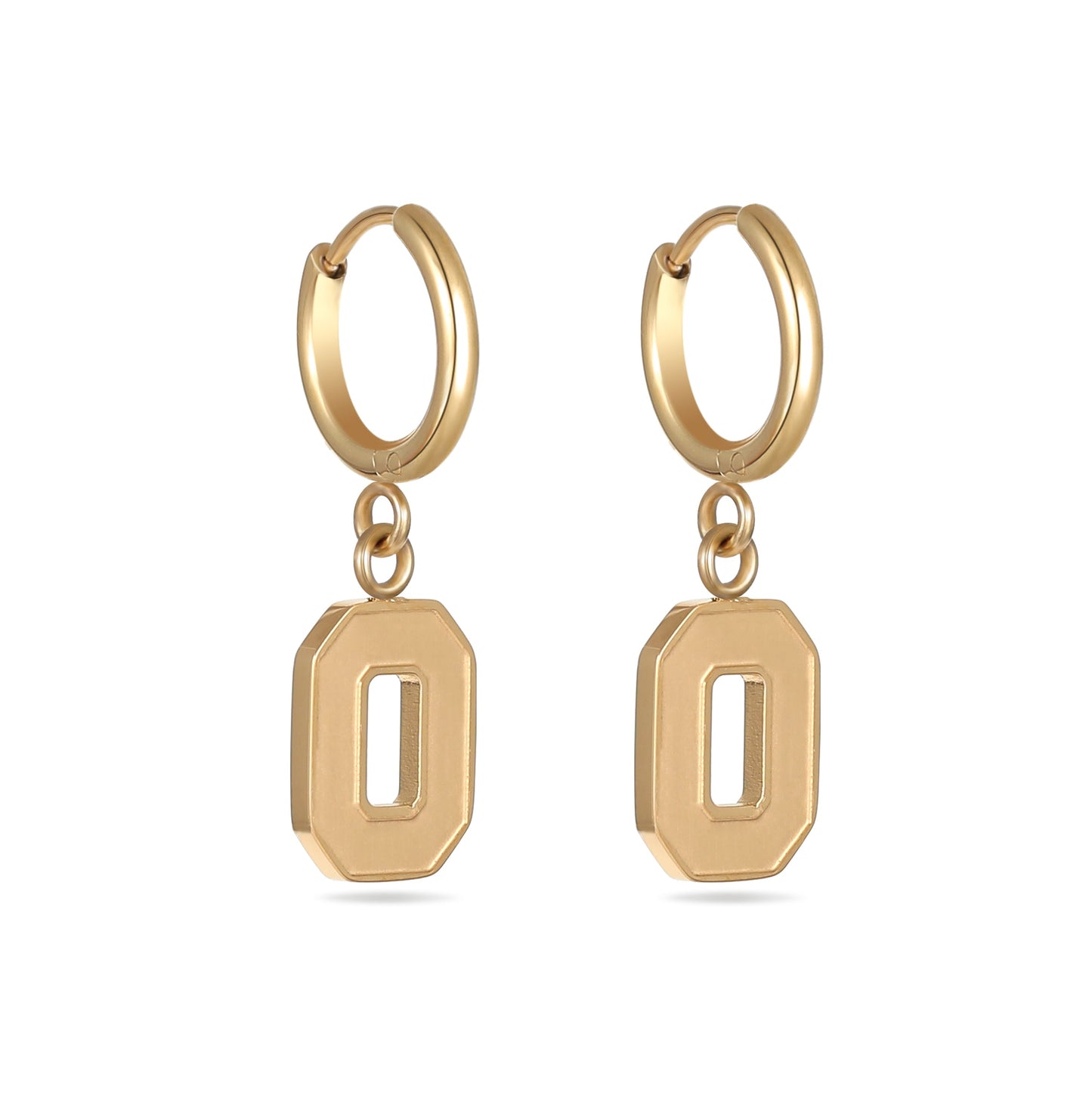 Ohio State Block O Huggie Hoops - Gold Finish