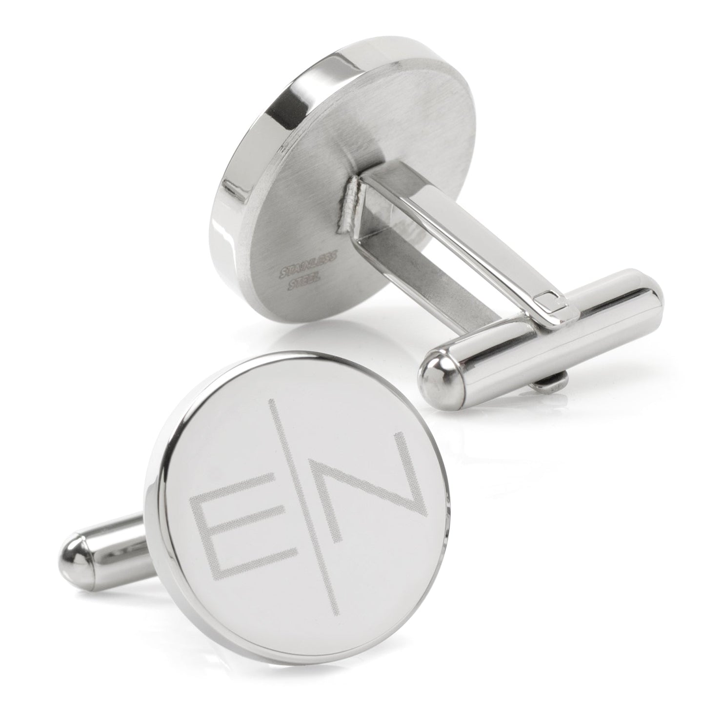 Divided Modern Monogram Engravable Cufflinks